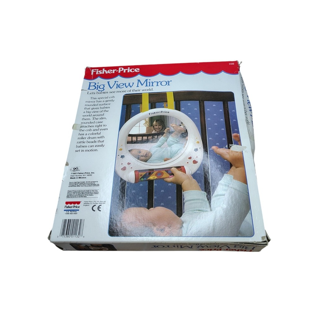 NIB Vintage 90's Fisher-Price Big View Mirror & Activity
Center -‎ Crib Toy